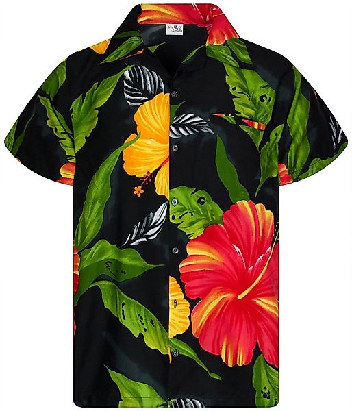 King Kameha Hawaiihemd Big Flower Funky Hawaii-Hemd Kurzarm Front-Tasche St günstig online kaufen