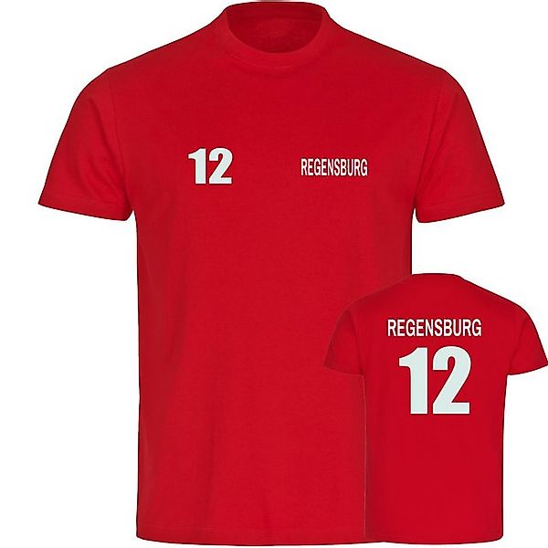 multifanshop T-Shirt Herren Regensburg - Trikot Nummer 12 - Männer günstig online kaufen