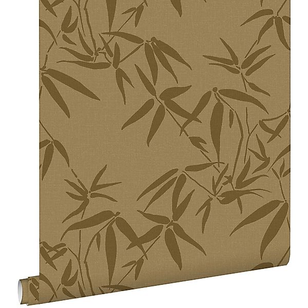 ESTAhome Tapete Bambusblätter Ockergelb 50 x 900 cm 139298 günstig online kaufen