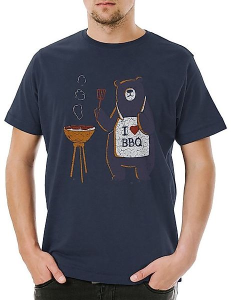 Urban Backwoods Print-Shirt Urban Backwoods Bear Grills Herren T-Shirt Navy günstig online kaufen