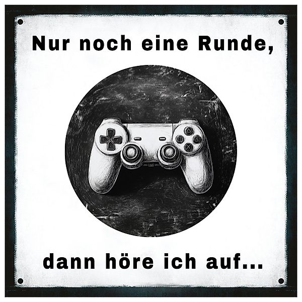 Levandeo® Wandbild, Wandbild 20x20cm Gamer Spruch günstig online kaufen