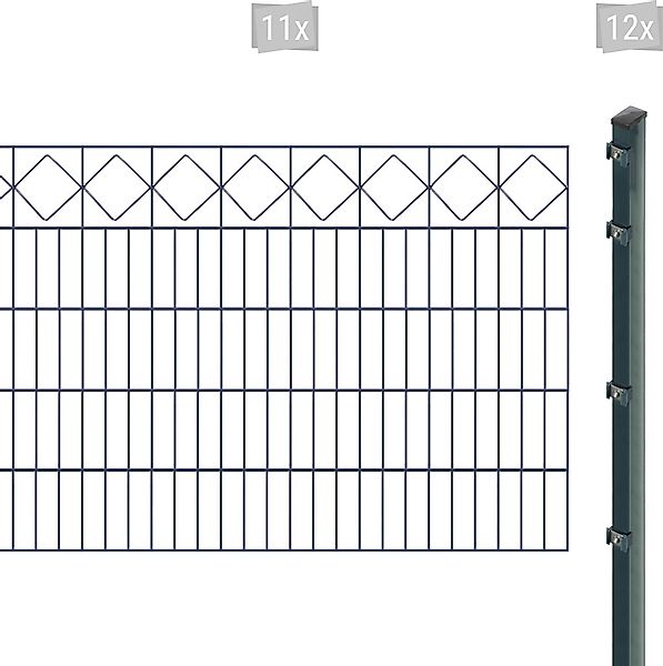 Arvotec Doppelstabmattenzaun »EXCLUSIVE 100 zum Einbetonieren "Karo" mit Zi günstig online kaufen