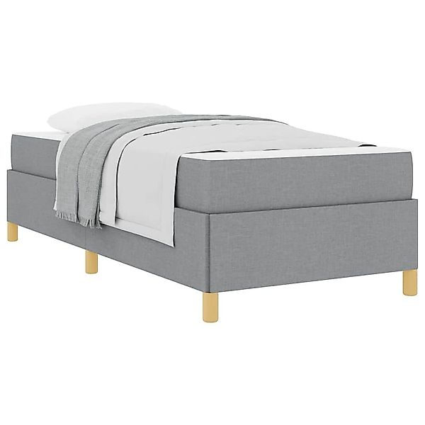 vidaXL Bett Boxspringbett Hellgrau und Weiß günstig online kaufen