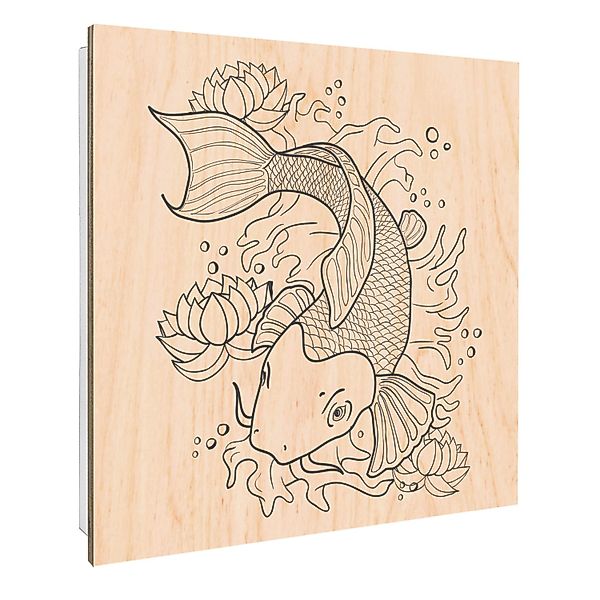 Banjado Großer Schlüsselbox Holz 30x30cm Weiß Scharnier Rechts 50 Haken Sch günstig online kaufen