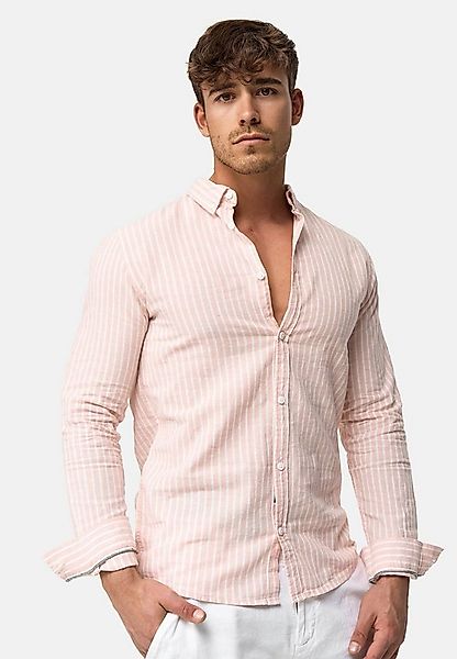Indicode Langarmhemd Herren Brayden Herrenhemd Langarm mit Button-Down-Krag günstig online kaufen