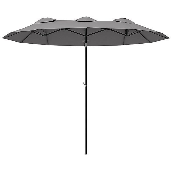 Outsunny Gartenschirm 285x147cm  Marktschirm mit verstellbarem Neigungswink günstig online kaufen