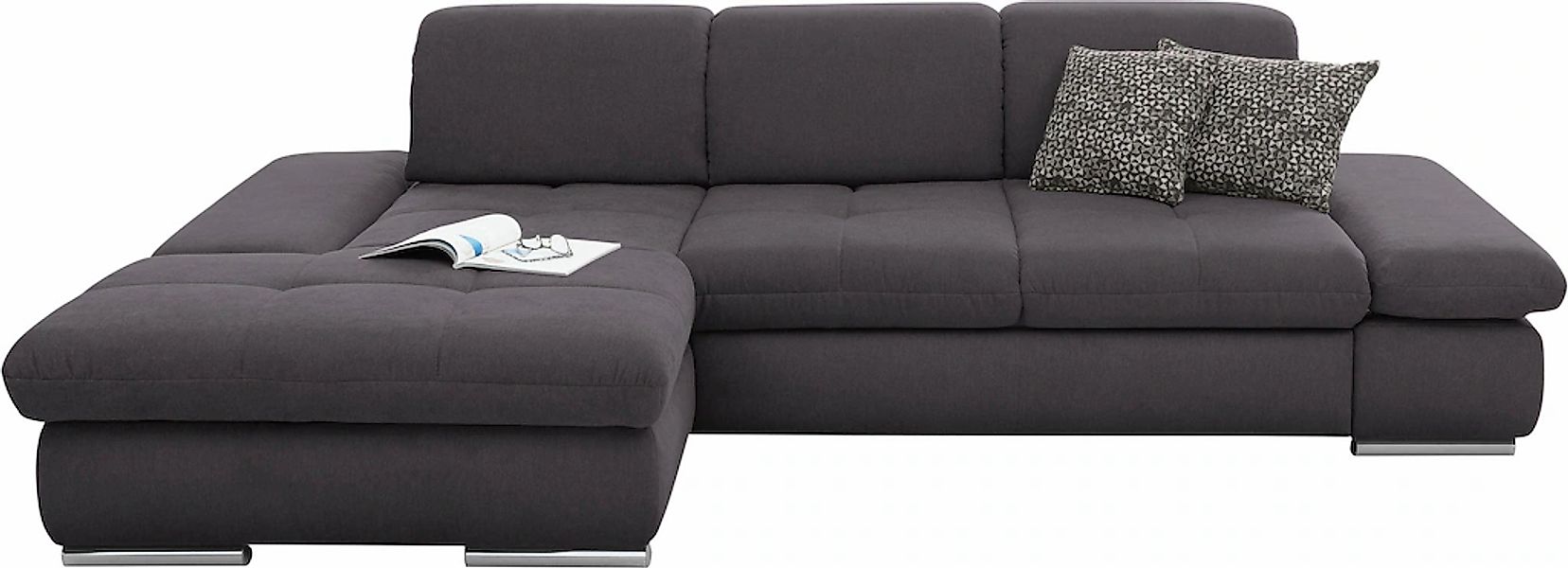 set one by Musterring Ecksofa »SO4100 V« mit verstellbaren Kopfteilen, wahl günstig online kaufen