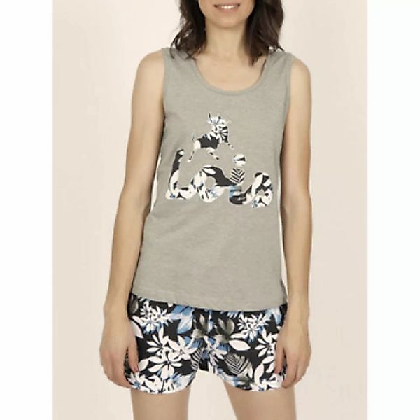 Admas  Kleider & Outfits Schlafanzug Tanktop kurz Lois Jungle khaki günstig online kaufen