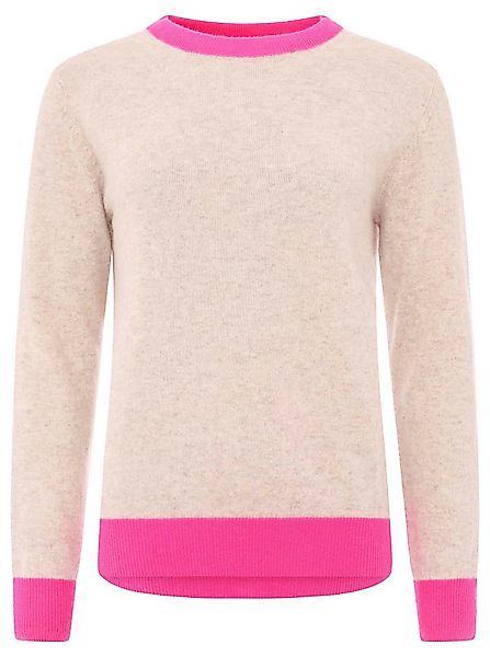 Zwillingsherz Kaschmirpullover Roundneck with "Colored Edges" günstig online kaufen