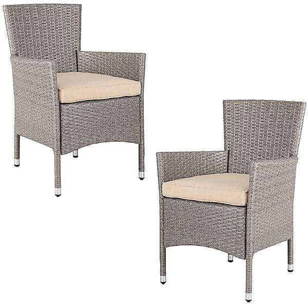 Casaria Gartenstuhl (2 St), Polyrattan 2er günstig online kaufen