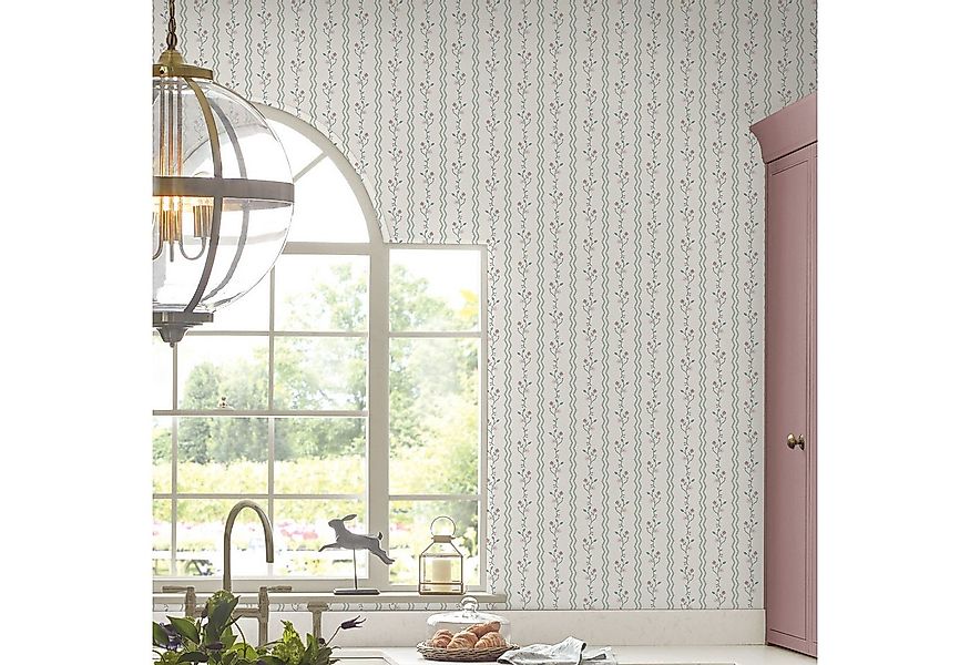 LAURA ASHLEY Vliestapete Blencow Streifen, glatt, gestreift, (1 St), 10mx52 günstig online kaufen