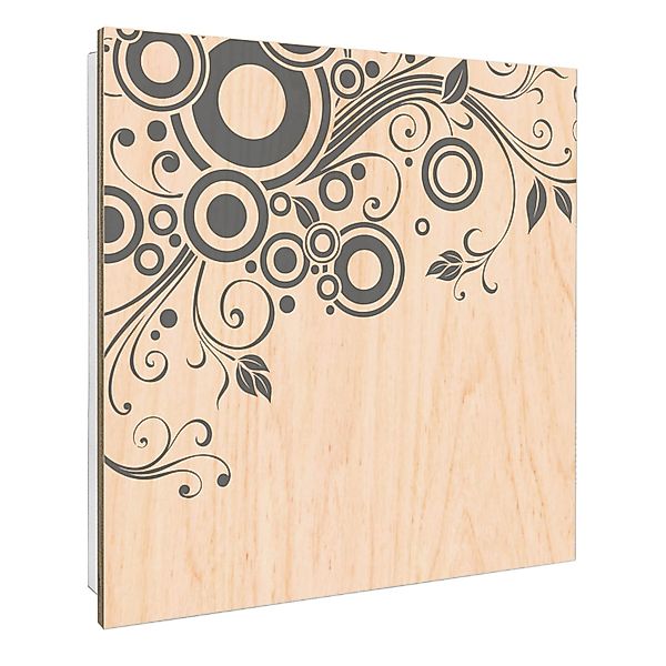 Banjado Schlüsselkasten mit Holzfront 30x30cm Weiß Scharnier Links 50 Haken günstig online kaufen