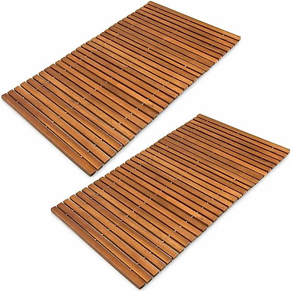 Badematte 2er-Set 76x50cm Akazie FSC®-zertifiziert günstig online kaufen