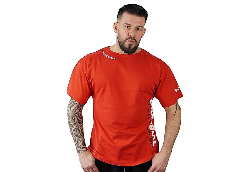 BRACHIAL THE LIFESTYLE COMPANY T-Shirt Brachial T-Shirt "Gym" rot/weiß günstig online kaufen