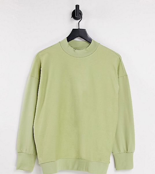 Mamalicious – Hochgeschlossenes Sweatshirt in Salbeigrün günstig online kaufen