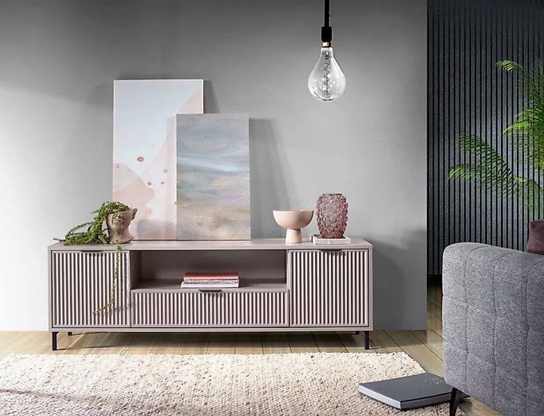 Compleo TV-Schrank TV-Tisch VIVAS, 2 Türen, Modern Wohnzimmer, TV-Kommode günstig online kaufen