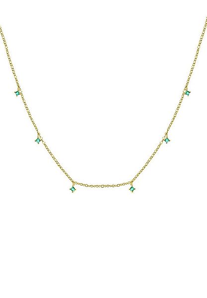 Hey Happiness Silberkette Kristall Anhänger, 18K Roségold vergoldet, Silber günstig online kaufen