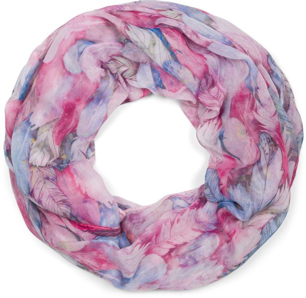 styleBREAKER Loop Loop mit bunten Federn, günstig online kaufen