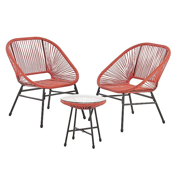 Svita Tulum Balkon-Möbel 3-tlg. Garten-Möbel Set Balkonstühle Mit Tisch Ora günstig online kaufen