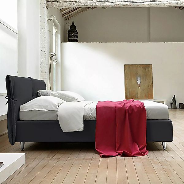 home24 Studio Copenhagen Polsterbett Fanna 90x200 cm Webstoff Anthrazit Mod günstig online kaufen