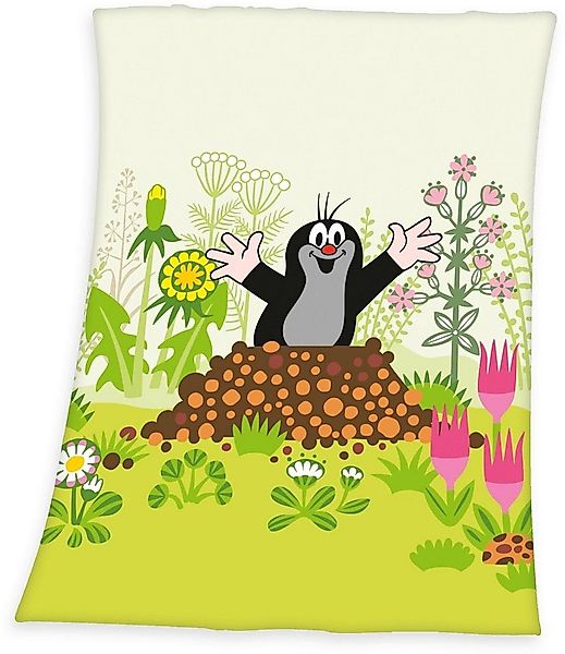 Babydecke Der kleine Maulwurf, mit süßem Motiv, Kuscheldecke günstig online kaufen