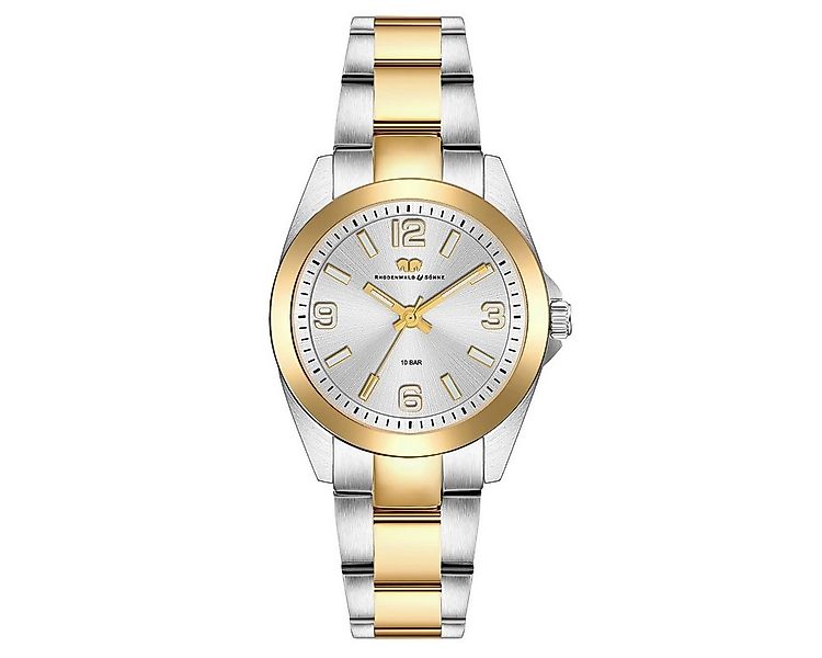 Rhodenwald & Söhne Quarzuhr Majestia silber/gelbgold, Quarzuhr günstig online kaufen