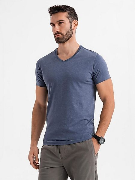 OMBRE T-Shirt BASIC Herren T-Shirt aus klassischer Baumwolle mit V-Ausschni günstig online kaufen