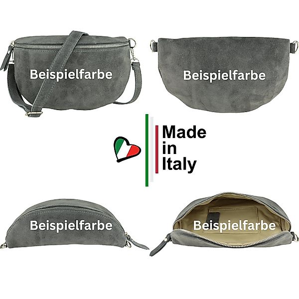MIRROSI Bauchtasche Damen, Veloursleder, Made in Italy,Umhängetasche, Brust günstig online kaufen