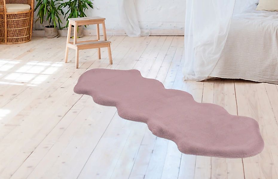 Arte Espina Fellteppich »Rabbit 300«, fellförmig, 35 mm Höhe, Kunstfell, Ka günstig online kaufen