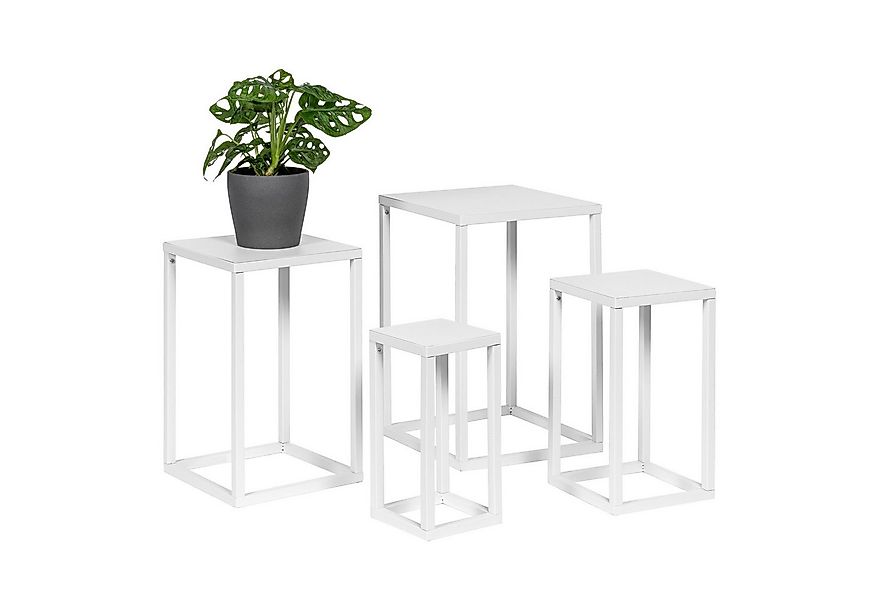 bremermann Blumenhocker 4er-Set, Metall-Blumenständer, Blumensäule weiß günstig online kaufen