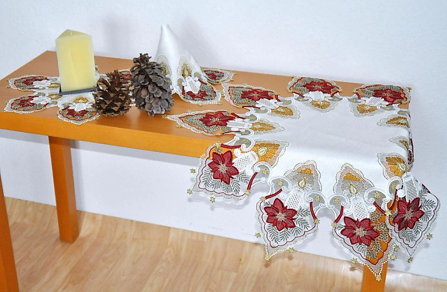 Stickereien Plauen Tischdecke "Kerzenschein" günstig online kaufen
