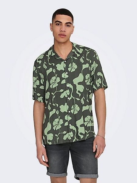 ONLY & SONS Kurzarmhemd ONSDASH LIFE REG VISC AOP SS SHIRT NOOS günstig online kaufen