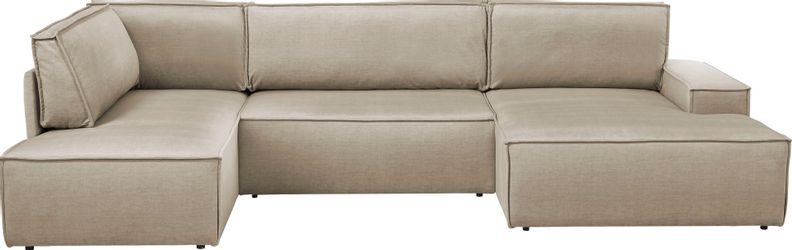 Home affaire Wohnlandschaft "SHERWOOD 329 cm, U-Form, Schlafsofa," Schlaffu günstig online kaufen