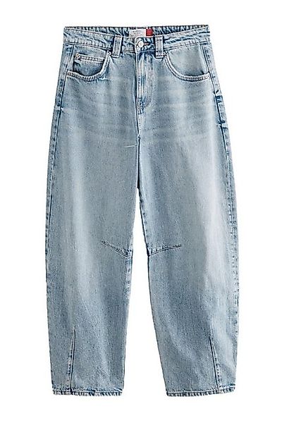 Next Weite Jeans Barrel-Jeans Knieabnäher 100 % Baumwolle – Petite (1-tlg) günstig online kaufen