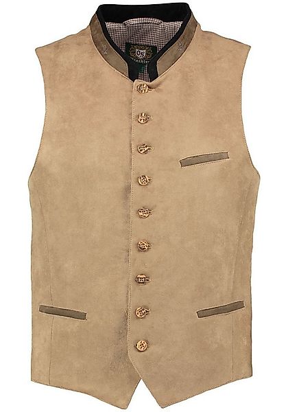 OS Trachten Trachtenweste Glayon Herren Weste mit Hirsch-Emblem auf Kragen günstig online kaufen
