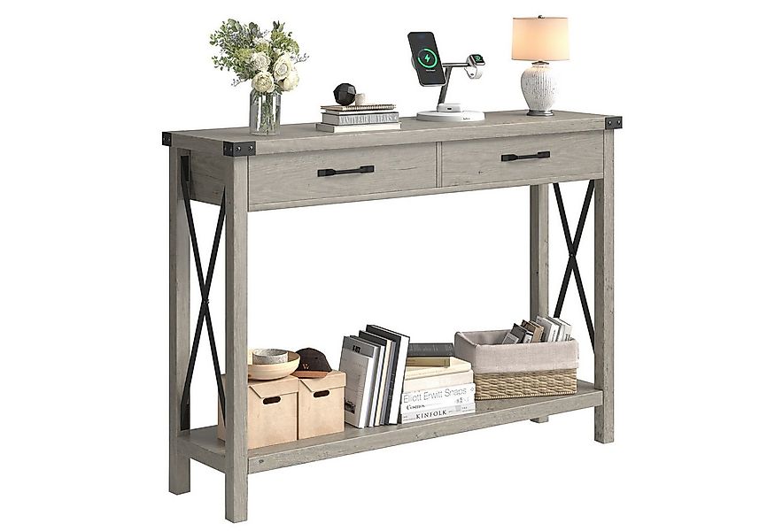 GarveeMore Konsolentisch Konsolentisch,Konsole,Eingangsmöbel mit 2 Schublad günstig online kaufen