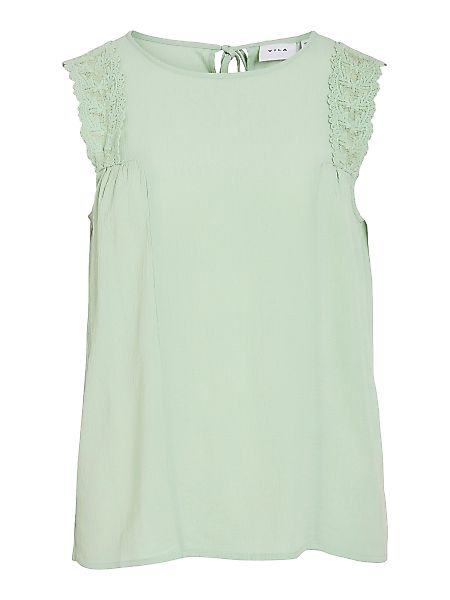 Vila Blusenshirt Elegantes Design mit Spitzenbesatz günstig online kaufen