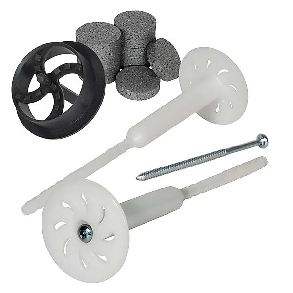 PROTEKTOR 200x Dämmstoff-Schraubdübel Set Ø8x260mm inkl. 200x Rondelle + Fr günstig online kaufen