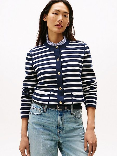Tommy Hilfiger Strickjacke CO JERSEY STCH REVERSIBLE CARDI mit Wendemöglich günstig online kaufen