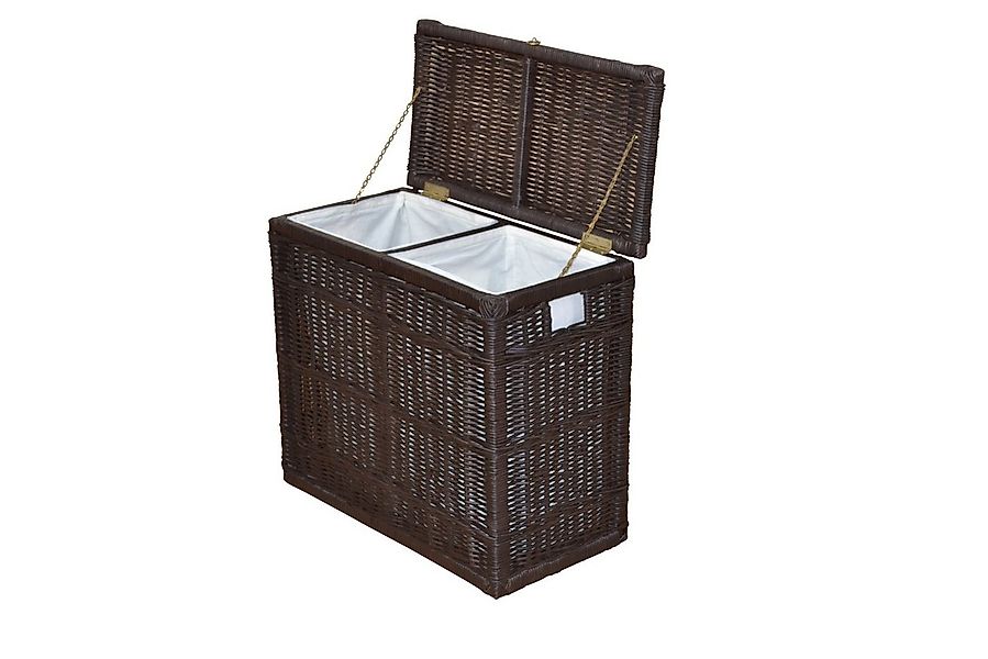 moebel-direkt-online Wäschekorb DUO (1 St), Handgeflochten, mit 2 Stoffeins günstig online kaufen