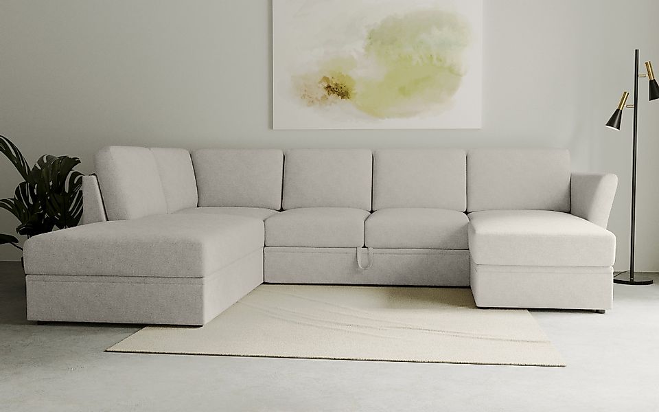 Home affaire Wohnlandschaft »Lavars Schlafsofa«, mit Bettfunktion und Staur günstig online kaufen