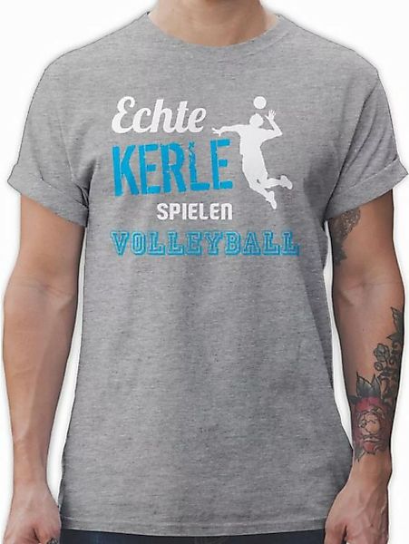 Shirtracer T-Shirt Echte Kerle spielen Volleyball Volleyball Geschenke günstig online kaufen