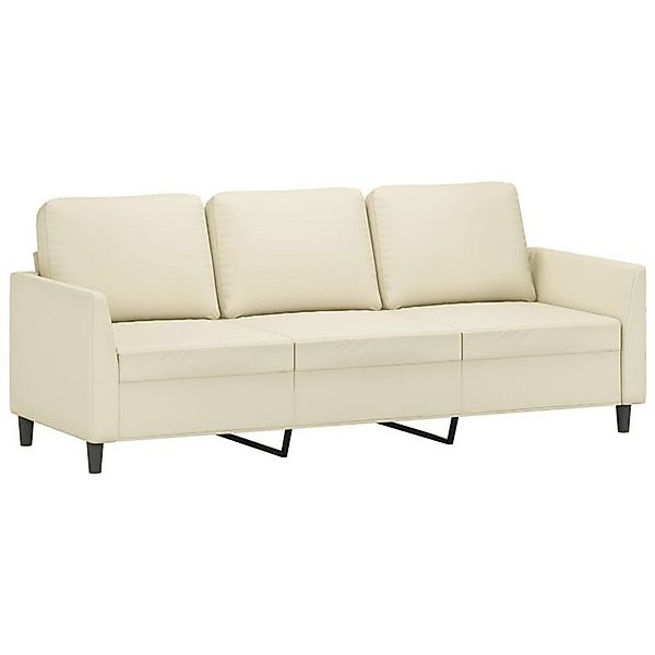 vidaXL Sofa, 3-Sitzer-Sofa Creme 180 cm Kunstleder günstig online kaufen