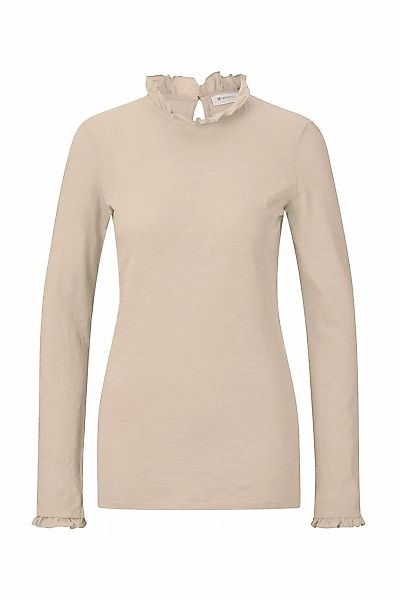 Rich & Royal Langarmshirt "2409 O Slub F LS", mit Rüschenkante an Ausschnit günstig online kaufen