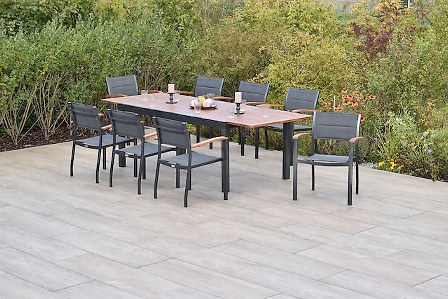 MERXX Garten-Essgruppe »»Paxos«« Set, Gepadded, pulverbeschichtetes Alumini günstig online kaufen