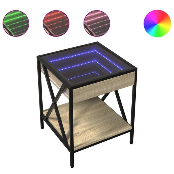 vidaXL Couchtisch Couchtisch mit Infinity-LED Sonoma-Eiche günstig online kaufen