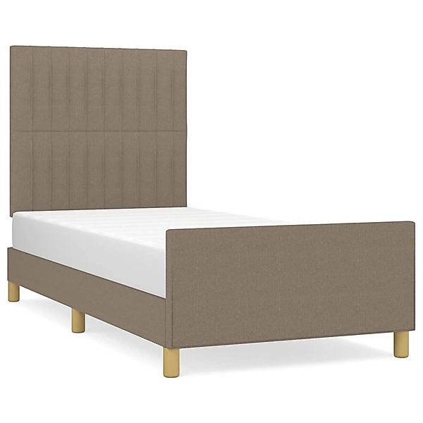 vidaXL Bettgestell mit Kopfteil Taupe 90x190 cm Stoff Modell 51376478 günstig online kaufen