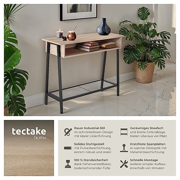 tectake Konsolentisch Beistelltisch Tralee 100x35x80,5cm (1-St., günstig online kaufen