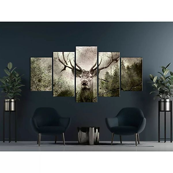 Leinwandbild Spirit of the Forest (5 Parts) Wide XXL günstig online kaufen