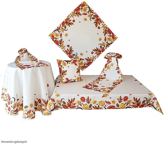 matches21 HOME & HOBBY Tischdecke Tischdecke KYRA Blätterdruck für Herbst P günstig online kaufen